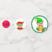 Groene & Rode Kerst Elf Confetti (Achterkanten)