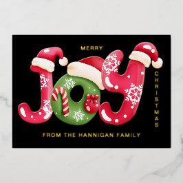 Groene Rode Kerst Letters Illustratie Foto Kerstmi Folie Feestdagenkaart