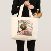 Groene Rode Kerst Ornament Canvas tas (Voorkant (product))