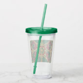 Groene Rode Kerst Vakantie Acryl Tumbler Acryl Drinkbeker (Achterkant)