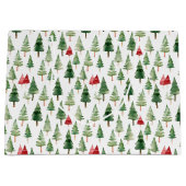 Groene Rode Kerstbomen Groot Cadeauzakje (Voorkant)