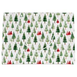 Groene Rode Kerstbomen  Groot Cadeauzakje