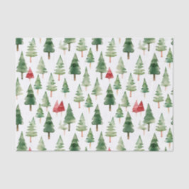 Groene Rode Kerstbomen Tissuepapier