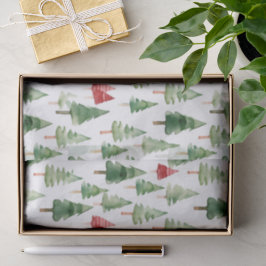 Groene Rode Kerstbomen Tissuepapier