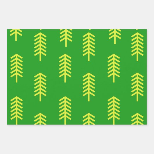 Groene Rode Kerstboom Perfect Kerstcadeau Inpakpapier Vel (Voorkant 2)