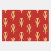 Groene Rode Kerstboom Perfect Kerstcadeau Inpakpapier Vel (Voorkant)