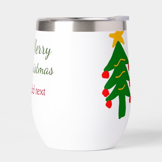 Groene rode kerstboom vrolijke kerst voeg naam toe (Links)