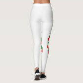 Groene rode kerstboom vrolijke kerst voeg naam toe leggings (Achterkant)