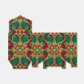 Groene rode kerstcadeaudoos bedankdoosjes (Uitgevouwen)