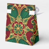 Groene rode kerstcadeaudoos bedankdoosjes (Achterkant)