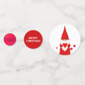 Groene & Rode Kerstkabouters Confetti (Achterkanten)