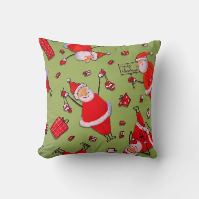  groene rode kerstkerstkerstkerstkerstkerstbeker kussen (Voorkant)