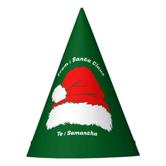 Groene Rode Kerstman Kerstmis Feesthoedjes (Voorkant)