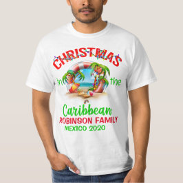 Groene Rode Kerstmis in het Caribisch gebied T-shirt