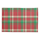 Groene Rode Kerstplaid Patroon kussensloop (Achterkant-Links)