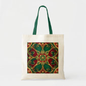 Groene Rode Kerstvakantie Canvas tas (Voorkant)