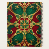 Groene rode kerstvakantie planner (Achterkant)