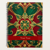 Groene rode kerstvakantie planner (Voorkant)