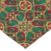 Groene rode kerstvakantie tafelkleed (Gekanteld)