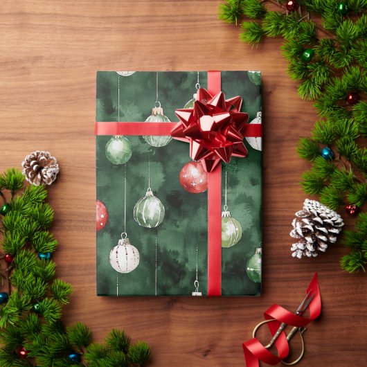 Groene Rode Kerstversiering Cadeaupapier (Feestdagen Geschenken)