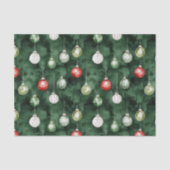 Groene Rode Kerstversiering Tissuepapier (Voorkant)