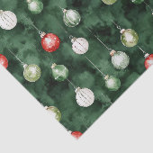 Groene Rode Kerstversiering Tissuepapier (Detail)