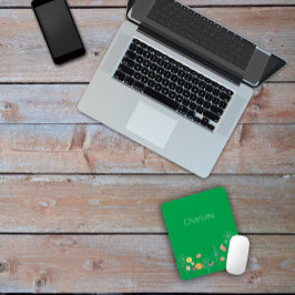 Groene rode, kleurrijke waterverf muismat