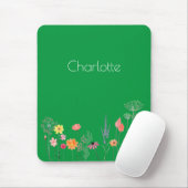 Groene rode, kleurrijke waterverf muismat (Met muis)