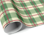 Groene rode, met kerstmis bedekte cadeautjes cadeaupapier (Rol Hoek)