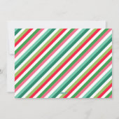 Groene Rode Mint Retro Merry Woofmas Hond Kerstmis Feestdagenkaart (Achterkant)