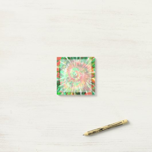 Groene, rode, Oranje kleurstof Post-it® Notes (Op bureau)