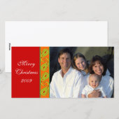 Groene Rode Oranje Paisley Familie Kerst Foto Feestdagenkaart (Voorkant / Achterkant)