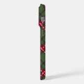 Groene & Rode Plaid Gezellige Kerst- Festiviteiten iPhone Hoesje (Linkerkant)