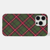 Groene & Rode Plaid Gezellige Kerst- Festiviteiten iPhone Hoesje (Achterkant horizontaal)