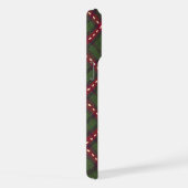 Groene & Rode Plaid Gezellige Kerst- Festiviteiten iPhone Hoesje (Rechterkant)