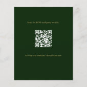 Groene rode QR zakelijke kerstfeest uitnodiging (Achterkant)