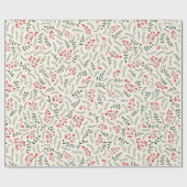 Groene rode rode roomfoliën schattig cadeaupapier (Vlak)