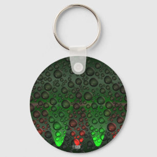 Groene/rode Sleutelhanger met groeiende belletjes