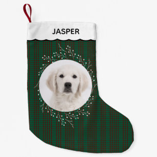 Groene Rode Strepen Winter Krans Huisdier Hond Fot Kleine Kerstsok