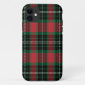 Groene & Rode Tartan Hoesje-Mate iPhone Case (Achterkant)