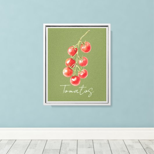 Groene Rode Tomaten Canvas Afdruk (Insitu (Houten vloer))