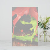 Groene rode verf briefpapier (Staand voorkant)