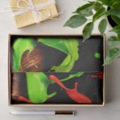 Groene rode verf tissuepapier (Geschenk)