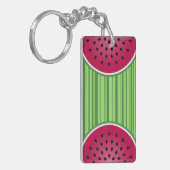 Groene Rode Watermeloen Design Sleutelhanger (Voorkant Links)