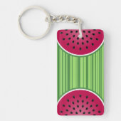 Groene Rode Watermeloen Design Sleutelhanger (Voorkant)