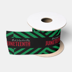 groene rode zwarte Onafhankelijkheidsdag juni 19 j Satijnen Lint