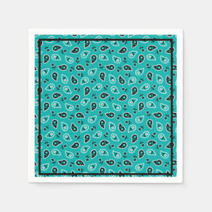 Groene Rodeo Bandana Print Verjaardagsfeestservett Servet