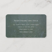 Groene Roest Metallic Textuur Monogram Initiaal Visitekaartje (Achterkant)