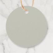 Groene, romantische roos krans bedankjes labels (Achterkant)