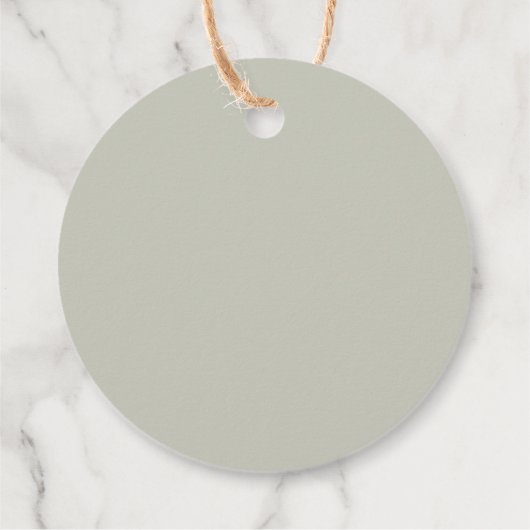 Groene, romantische roos krans bedankjes labels (Achterkant)